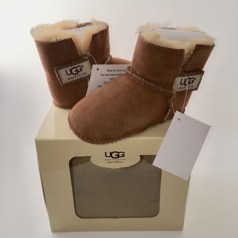 CCO!!! NWT UGG Unisex Erin Booties-Chestnut 18-24mos - Picture 8 of 8